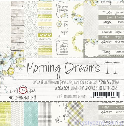 Zestaw papierów do scrapbookingu Craft o'Clock -  Morning Dreams II 15x15cm - 18 ark  CC-ZPM-MDII-01