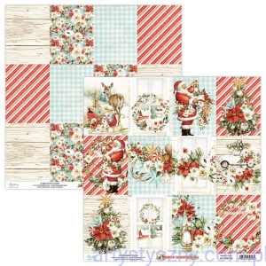 Papier do scrapbookingu Mintay 30x30cm - White Christmas 06