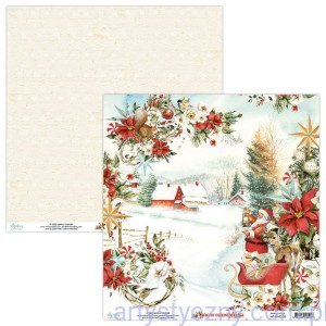 Papier do scrapbookingu Mintay 30x30cm - White Christmas 03