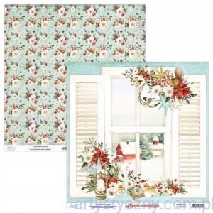 Papier do scrapbookingu Mintay 30x30cm - White Christmas 04