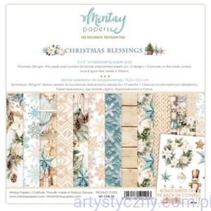 Zestaw papierów do scrapbookingu Mintay - Christmas Blessings - 15x15cm 