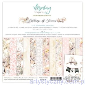 Zestaw papierów do scrapbookingu Mintay - Always and Forever - 15x15cm