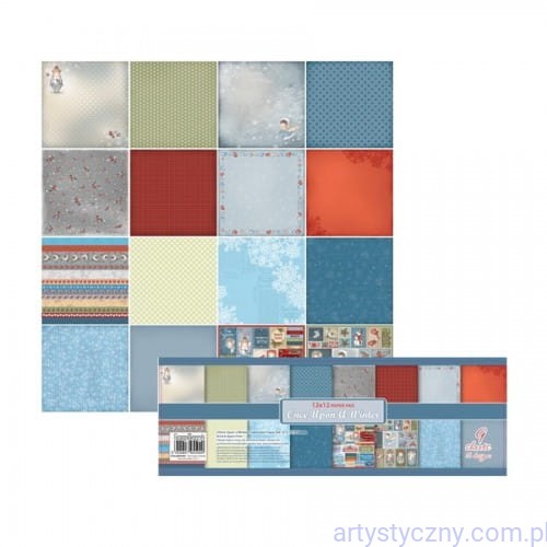 Zestaw papierów do scrapbookingu - Once Upon a Winter, 9 ark, 30x30сm SCB220605600B