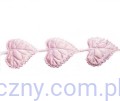 Satynowe aplikacje taśma aplikacyjna Liście Listki 20 sztuk - Różowe