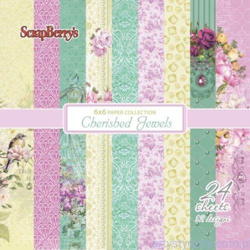 Zestaw papierów do scrapbookingu - Cherished Jewels - 15x15cm