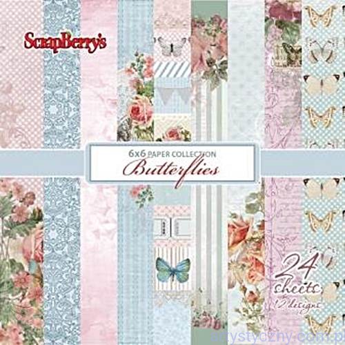 Zestaw papierów do scrapbookingu ScrapBerry - Butterflies - 15x15cm