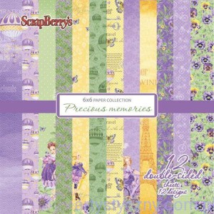 Zestaw papierów do scrapbookingu - Precious Memories - 15x15cm