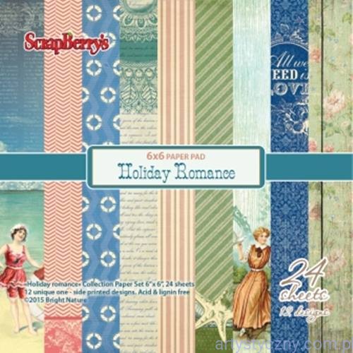Zestaw papierów do scrapbookingu ScrapBerry - Holiday Romance - 15x15cm