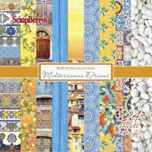 Zestaw papierów do scrapbookingu - Mediterranean Dreams - 15x15cm