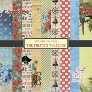 Zestaw papierów do scrapbookingu ScrapBerry - The Pirate Treasure - 15x15cm