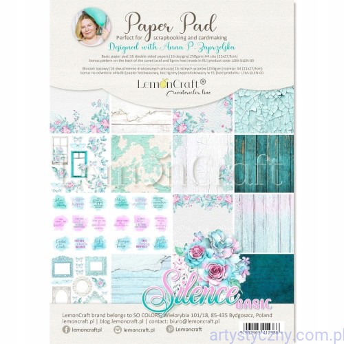 Bloczek papierów bazowych do scrapbookingu Lemoncraft - Silence - format A4