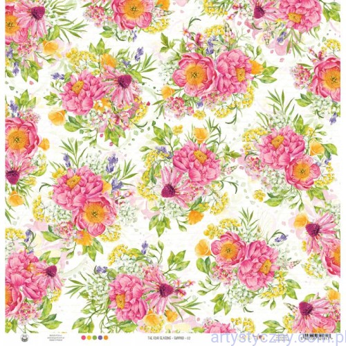 Papier do scrapbookingu  P13 30x30cm - The Four Seasons - Summer 02