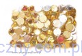 Dżety kamienie cyrkonie kryształki do przyszycia 10mm - 100 szt - Miodowe Jasnozłote