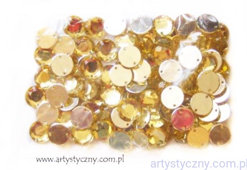 Dżety kamienie cyrkonie kryształki do przyszycia 10mm - 100 szt - Miodowe Jasnozłote