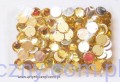 Dżety kamienie cyrkonie kryształki do przyszycia 10mm - 100 szt - Miodowe Jasnozłote