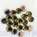 Dżety kamienie cyrkonie kryształki do przyszycia 10mm - 100 szt - Zielone Zgniła Zieleń