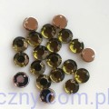 Dżety kamienie cyrkonie kryształki do przyszycia 10mm - 20 szt - Zielone Zgniła Zieleń