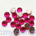 Dżety kamienie cyrkonie kryształki do przyszycia 10mm - 20 szt - Różowe Ciemne