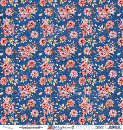 Papier dwustronny do scrapbookingu Mintay 30x30cm - Berrylicious 05 MT-BER-05