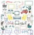 Papier do scrapbookingu P13 - We are family - dodatki do wycięcia