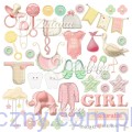 Mała Dziewczynka Zestaw papierów do scrapbookingu 30x30cm - Zulana Creations - Cute Baby Girl