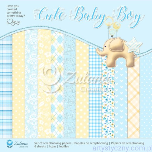 Zestaw papierów do scrapbookingu 30x30cm - Zulana Creations - Cute Baby Boy