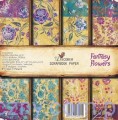 Papiery do scrapbookingu 15x15cm - Fantasy Flowers - 24 arkusze