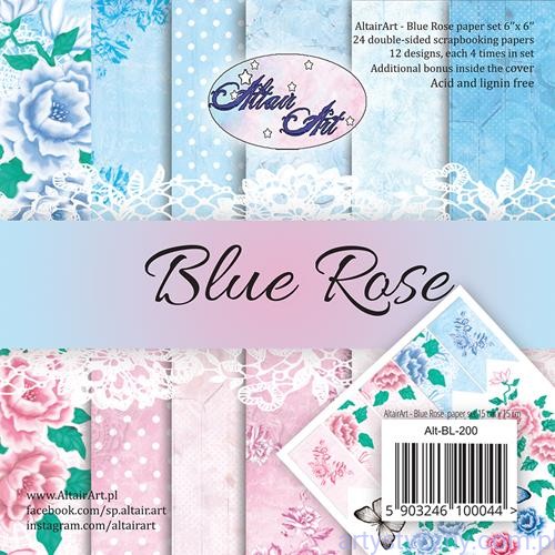 Zestaw papierów do scrapbookingu AltairArt Blue Rose 15x15cm