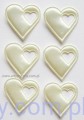 Duże Serca na Kotyliony ~ Kremowe 100 sztuk