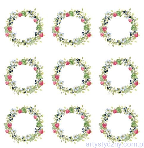 Na Jagody papier do scrapbookingu Wianki do wycięcia 30x30cm okładka Paper Heaven