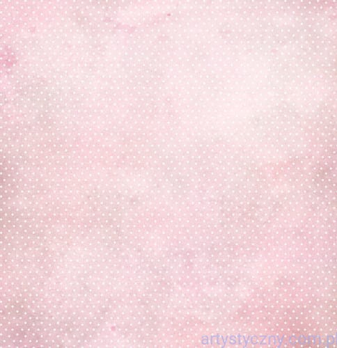 Dolina Róż - papier do scrapbookingu różowy w kropki 30x30cm - okładka