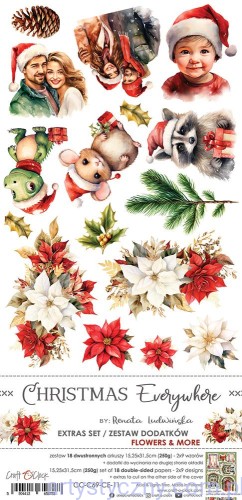 CC-C69-CE-11 Dodatki do wycinania – Flowers and More – Christmas Everywhere - 9ark - Craft o'Clock