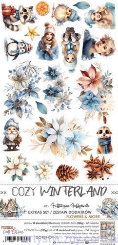 CC-F34-CW-11 Dodatki do wycinania – Flowers and More – Cozy Winterland - 9ark - Craft o'Clock