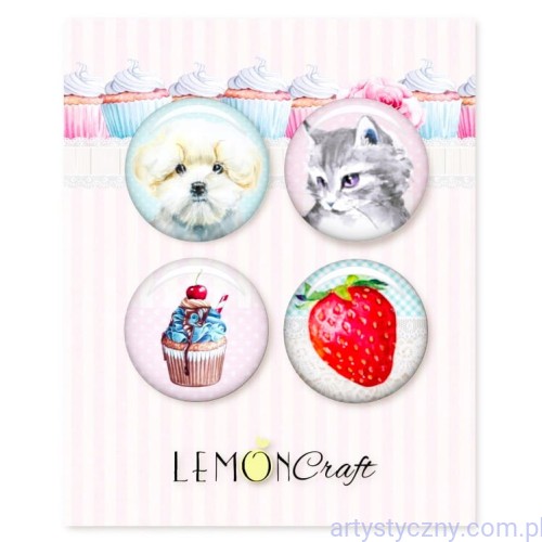 Buttony samoprzylepne Lemoncraft Something Sweet - zestaw 4szt