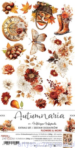 CC-F33-AA-11 Dodatki do wycinania – Flowers and More – Autumnaria -  10ark - Craft o'Clock