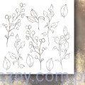 Paper Heaven - Zestaw papierów 15x15cm - W głębi lasu - Kwiaty do wycięcia PHWGLFSET