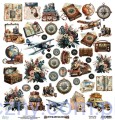 Papier do scrapbookingu Mintay z elementami do wycięcia - Traveller 09 MT-TVR-09