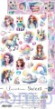 Flowers and Sweets – Unicorns and Girls - 10ark - Zestaw dodatków do wycinania - Craft o'Clock CC-C61-US-12