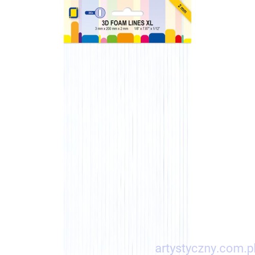 3d-foam-lines-xl - Kostki-JEJE-Paski-dystansowe-3D-XL-3x200x2mm-36-sztuk