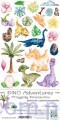 Dino Adventures - 6ark - Zestaw dodatków do wycinania - Craft o'Clock CC-DOD-DA-CY03