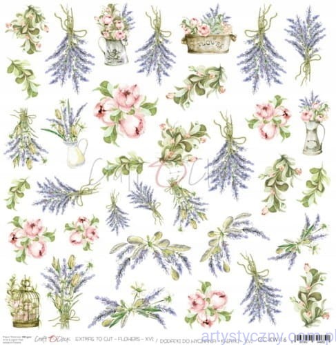 Papier-scrapbooking-Craft-o-Clock-Kwiatki-Kwiatki-XVI-Lavender-Bliss-Arkusz-dodatków-do-wycięcia-30x30cm-cc-kw-16