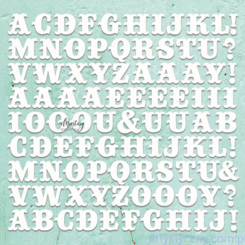 Tekturki Mintay Chippies - Dekor - Monogramy Litery Monogram MT-CHIP2-D50