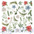 Zestaw papierów do scrapbookingu P13 30x30cm Cosy Winter - Red and Green - 4ark P13-MIS-17