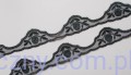 4. Stalowa Szara  Koronka Różyczki 3 metry
