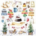 Zestaw papierów do scrapbookingu P13 30x30cm Cosy Winter - Red and Green - 4ark P13-MIS-17