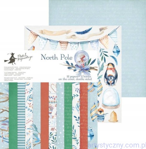 Zestaw-papierów-do-scrapbookingu-30x30cm-P13-Biegun-Północny-Połówka-7ark-P13-191