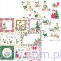 Zestaw papierów do scrapbookingu P13 - Santa's Workshop - 30x30cm - POŁÓWKA