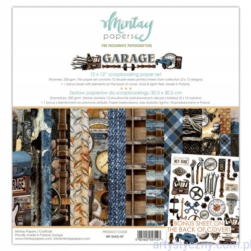 Zestaw-papierów-do-scrapbookingu-Mintay-Garage-30x30cm-MT-GAG-07