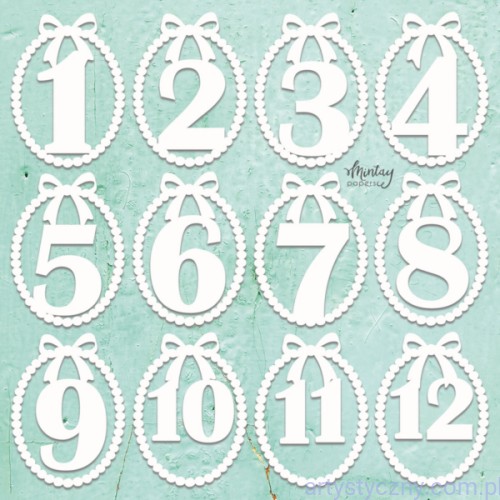 Tekturki Mintay Chippies - Baby milestones - niemowlęce dziecięce numery cyfry MT-CHIP2-D111