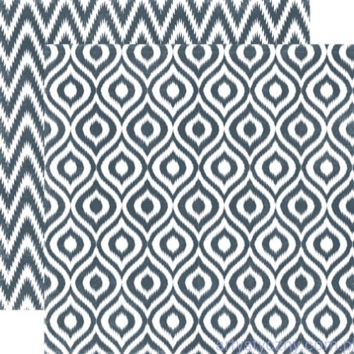 SEAV12004_Graphite_Ikat Papier do Scrapbookingu, Graphite ikat 30x30сm